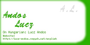andos lucz business card